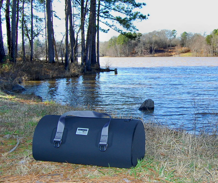 40L Allatoona Waterproof Duffel Bag - Black/Grey - Image 5