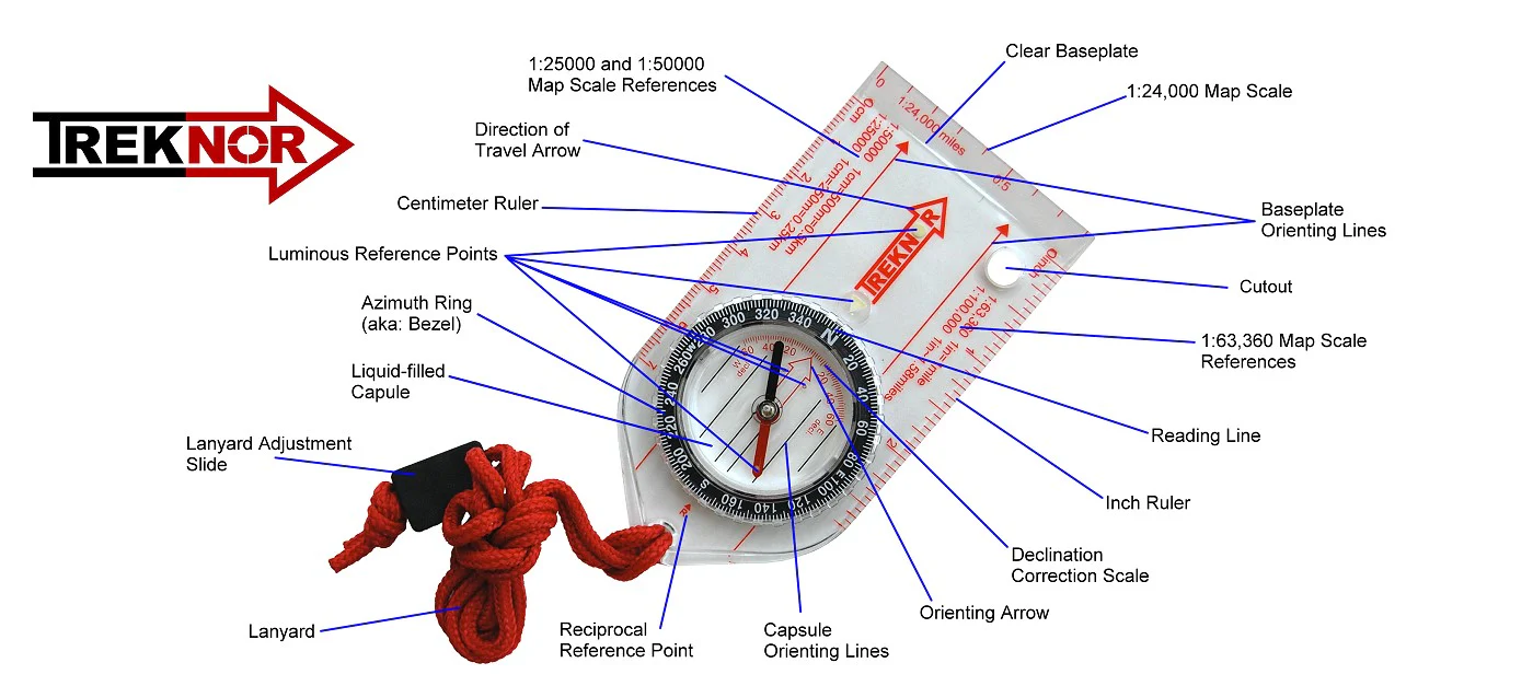 Orienteer Deluxe Map Compass by Treknor - Image 5